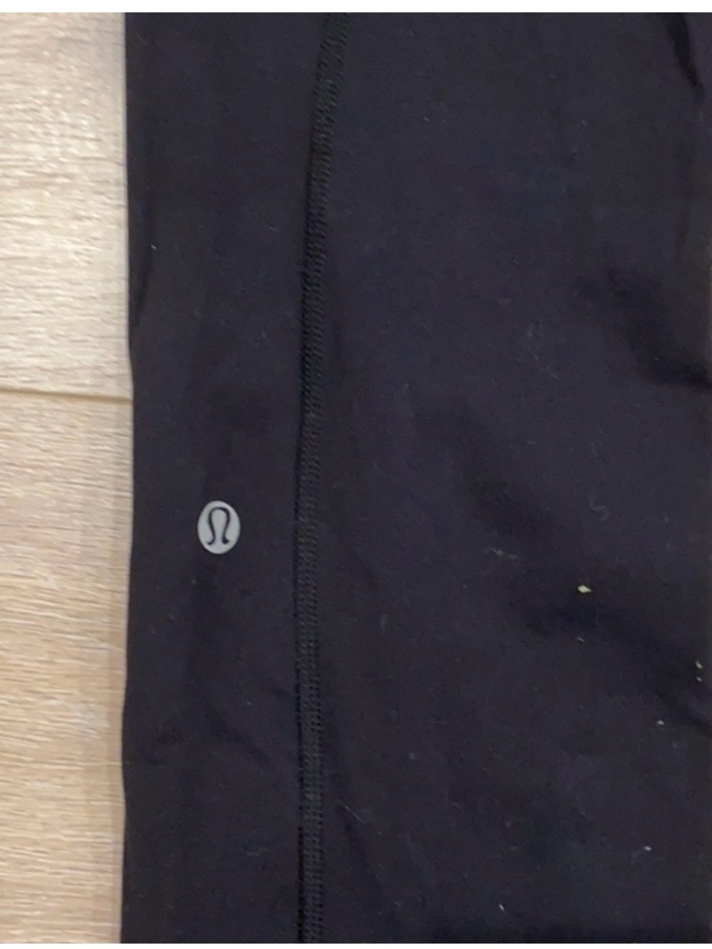 🍋Lululemon Black Leggings with Gray Quilted Waistband - Picture 4 of 8